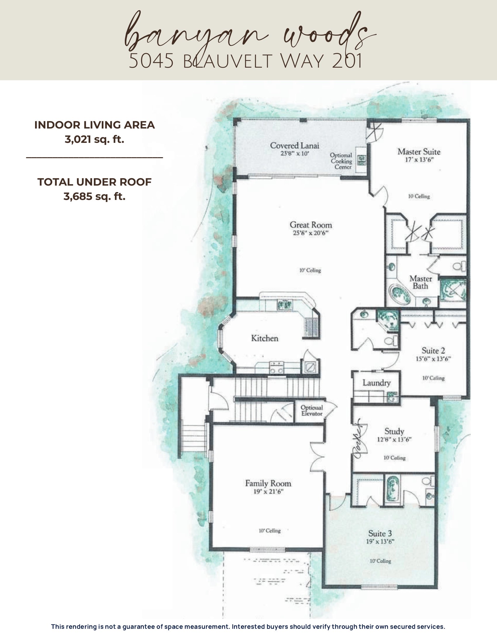 Floor plan of 5045 Blauvelt Way #201